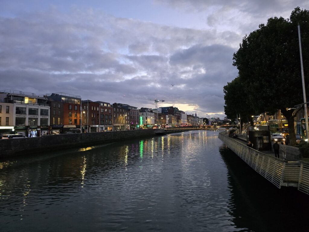 The River Liffey at dusk
